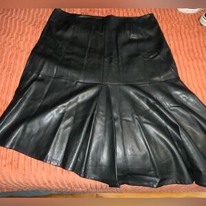 Eloquii Asymmetrical Leather Skirt